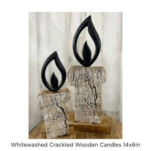 Crackled Wooden Candle Decor